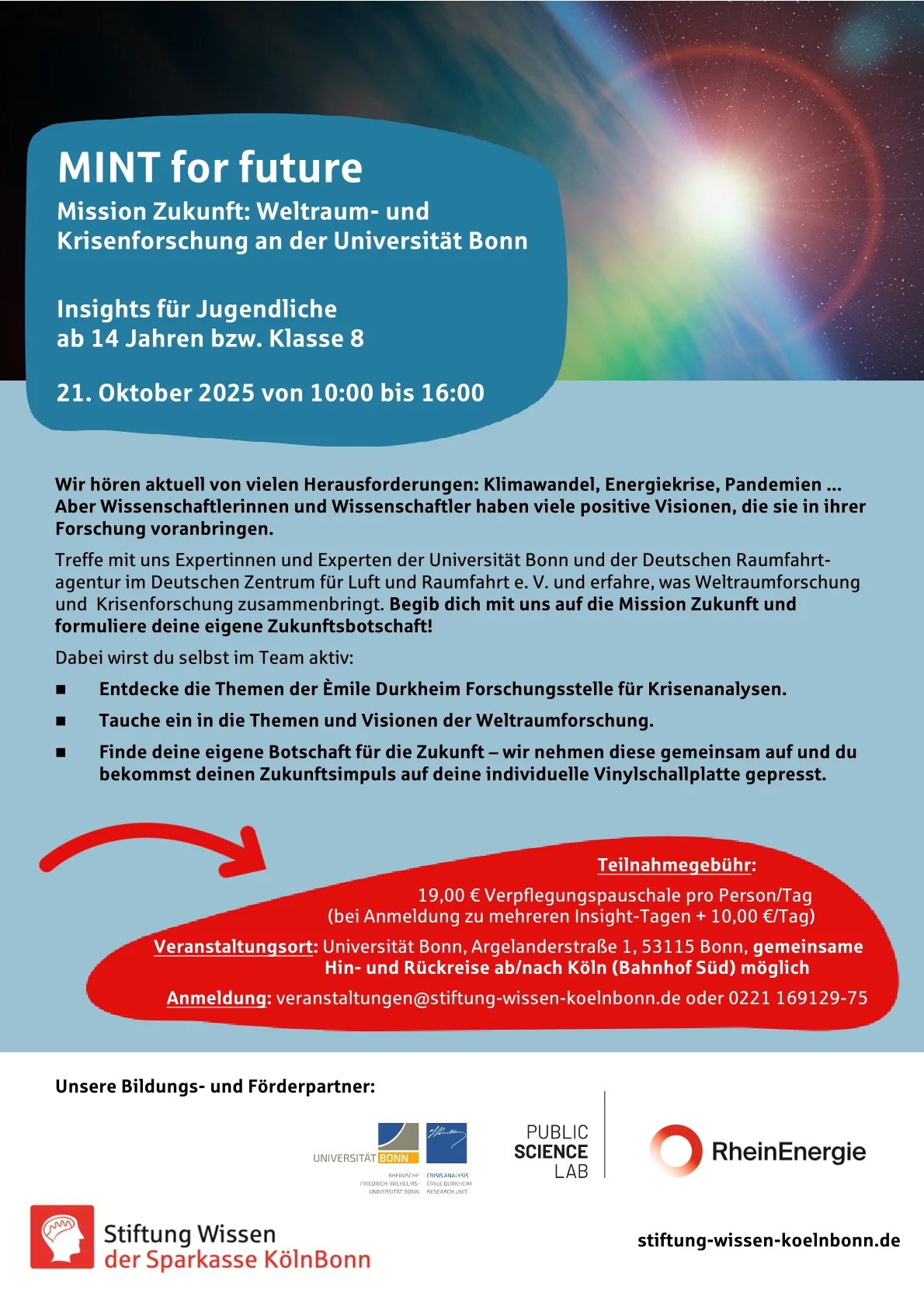 Mission Zukunft: Weltraum- und Krisenforschung